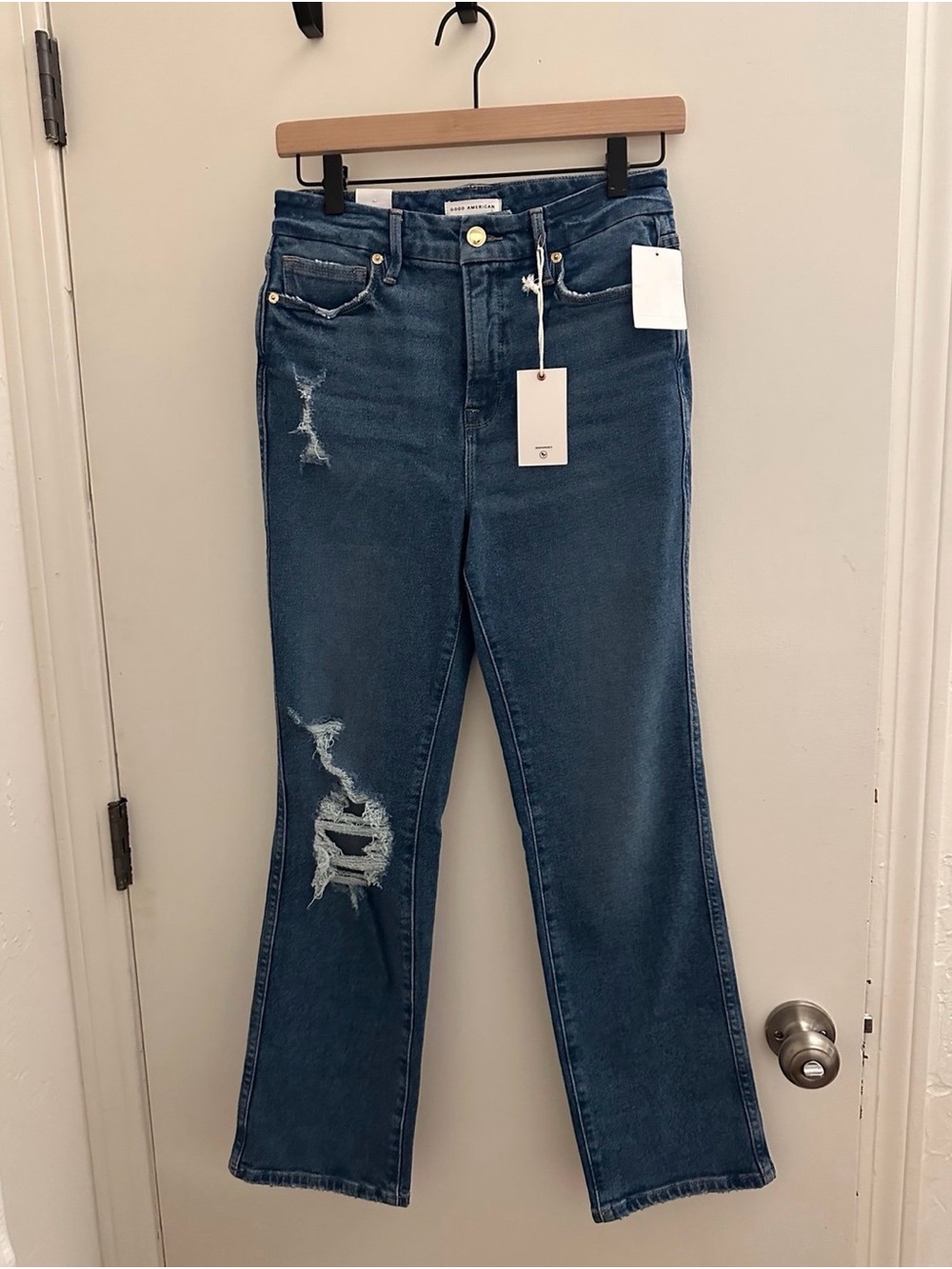 Good American Good Curve Straight Leg Jeans